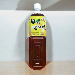 유자 청 음료 베이스 유자 차 농축액 수제 카페 대용량 1.5리터 음료용 홈카페 차가운 과일청 제조 희석