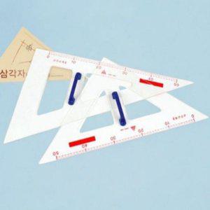 교수용 삼각자 투명 삼각자 손잡이 제도용 플라스틱 수학용 직각자 공업용 측정 측량