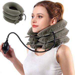 목 에어쿠션 목 휴대용 일상용 베개 여행용 에어 3단 자동차 사무실 목벨트 목이완 목지지 받침대 차량용