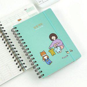 만년형 가계부 스프링 가계부 알뜰 월별 다이어리 기록장 내역서 계획표 돈관리 패턴 재무 속지 제본