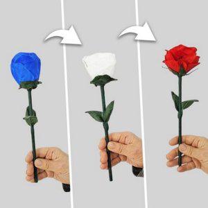 마술 장미 색 변환 마술 신기한 엔터테인먼트 어린이 선물 레인보우 분열 실크 공연 매직 변화 색상 분리