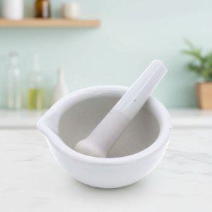 도자기 막자사발 막자사발 세트 약재용 약국 대형 절구 실험실 가루약 주방용 가루 실험