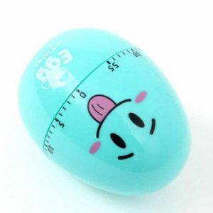 계란 모양 타이머 태엽식 타이머 무건전지 귀여운 요리용 60분 주방 스터디 탁상용 캐릭터 공부용 운동용