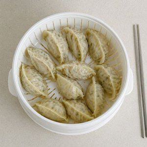 HICKIES 만두 밀키트 빠르고 간편하게 조리하는 전자레인지용 2단 스팀찜기