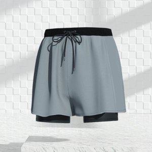 속건 이중 수영복바지 레깅스 남성 여름 비치 트렁크 반바지 남자