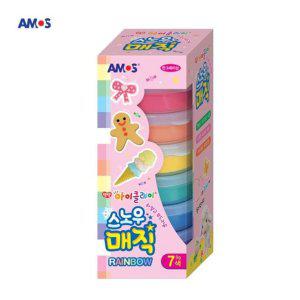 색깔점토 아모스 스노우매직 레인보우 컬러점토 촉감놀이 미술놀이 점토 어린이물감