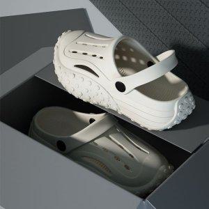 남자 샌들 화이트 하이커 베이지 샌달 슈즈 남성 4cm 슬리퍼