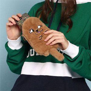 귀여운 동물 핸드폰 가방 스마트폰 포근한 핸드폰 가방 크로스 얼굴