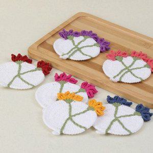 손뜨개 컵 받침 diy 패키지 코바늘 컵 받침 뜨개 실