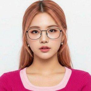 데일리패션 차단 안경 라운드형 시력 보호 안경테 라운딩 메탈 투명