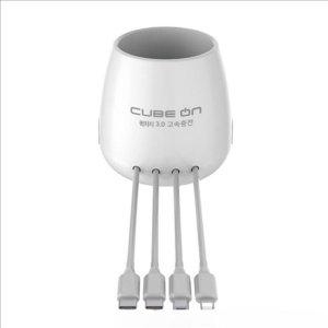 컴팩트 수납형 고속 충전기 멀티 올인원 충전기 usb 큐브온 다포트