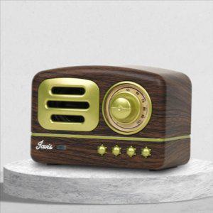 컴팩트 레트로 블루투스 스피커 미니 우드 블루투스 스피커 fm 라디오