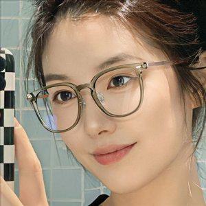 무색 투명 블루라이트 안경 감각적 투명 뿔테 안경테 데일리패션 남녀공용