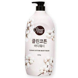 가족용 클린코튼 대용량 펌프형 바디워시 샤워젤 1200g