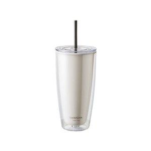 락앤락 더블월 스트로우 콜드컵 720ml 아이보리 텀블러