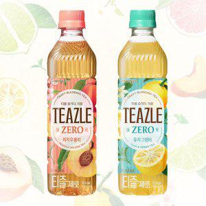 웅진 티즐제로 피치 우롱티 유자 그린티 500ml x 20페트