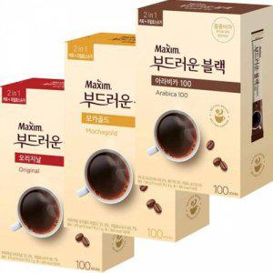 맥심 부드러운블랙 믹스커피 100T 스틱