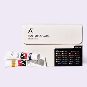 알파 에이플러스 포스터 칼라 물감 세트 40ML 24색 A