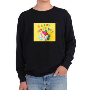 맨투맨 생일파티 풍선 파티용품 꼬깔모자 그림