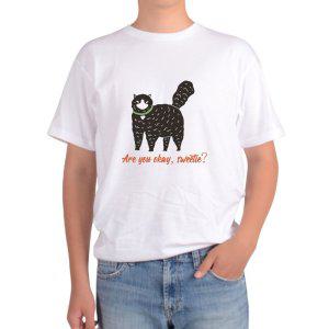 반팔티 검은색 고양이 CAT 너 괜찮아 귀요미 스위티