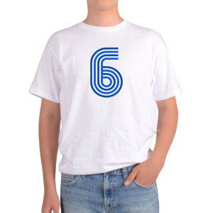 반팔티 숫자 6 육 SIX 파란색 표현 숫자디자인 식스