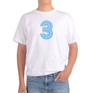 반팔티 숫자 3 삼 셋 삼등 파란색 숫자디자인 삼세번
