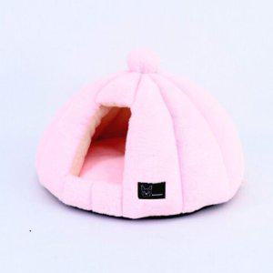 고양이 극세사 이글루 하우스 핑크 1P 침대 숨숨집