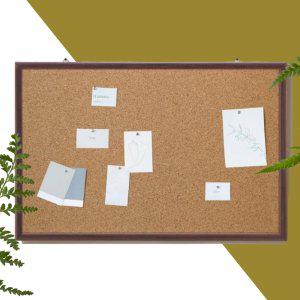 판 코르크 보드 게시물 게시판 꾸미기 80x120 월넛 (반품불가)