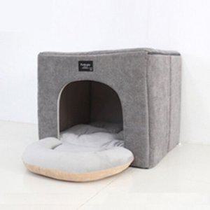 강아지 스퀘어돔 하우스 다크그레이 1P 고양이 숨숨집