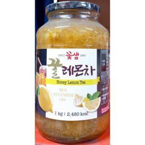 꿀레몬차 꽃샘식품 1L x4개 주방용 식당 식당용 업소