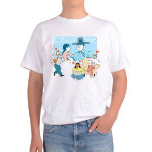 오트밀 반팔티 K뷰티 K컬처 K푸드 K팝 한복