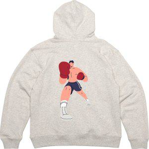 기모후드집업 뒷면 복싱 챔피언 BOXING 디자인