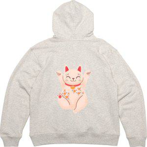 기모후드티 뒷면 마네키네코 일본 고양이 옷프린팅