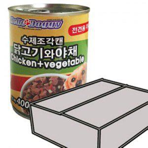 VPD 수제조각캔 400g 닭고기와야채 24개1박스