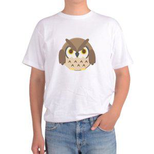 반팔 라운드티 부엉이 owl 야생 밤의제왕