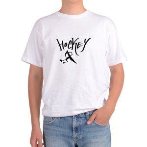 반팔 라운드티 하키 플레이어 hockey 스틱