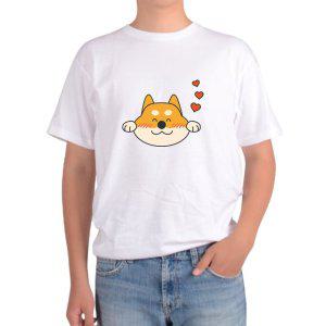 반팔 라운드티 시바이누 강아지 러브 사랑