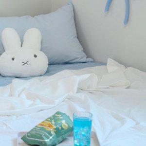 이불 여기호텔 고밀도 60수 듀라론 냉감 겹이불 슈퍼싱글 SS 화이트