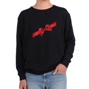 맨투맨 빨간리본 선물포장 리본넥타이 Red Ribbon그림 다양한 사이즈