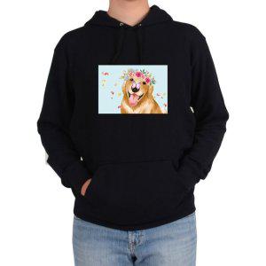 후드티 꽃장식 꽃모자 리트리버 본인이 이쁜줄 아는그림 다양한 색상 사이즈
