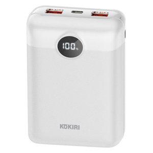 코끼리 보조배터리 고속충전 LCD 20000mAh 3포트 (화이트)