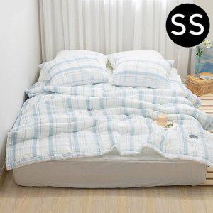 JMds 샤브레 여름 간절기 이불 베개커버세트 슈퍼싱글 SS (블루) (베개솜 별매)