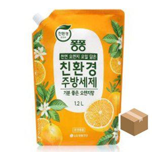 대용량 오렌지향 주방세제 10개입 1.2L 리필용 대용량세제