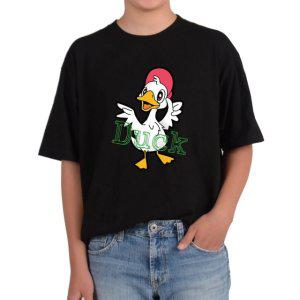 반팔티 duck 빨간모자 오리 노란부리 다양한색상 전사이즈