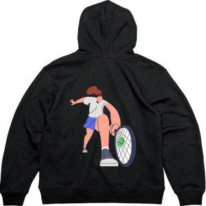 기모후드집업 뒷면 테니스 TENNIS 챔피온그림 다양한색상 전사이즈
