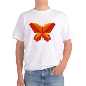 길단 아시아핏 반팔티 나비 BUTTER FLY 붉은 나비 마스코트 날개를그림 다양한색상 전사이즈