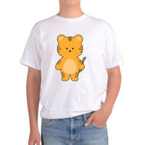 길단 아시아핏 반팔티 호랑이 TIGER 호돌이 호순이 얼핏보면 고양이그림 다양한색상 전사이즈