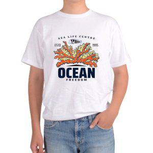 길단 아시아핏 반팔티 해양 OCEAN 산호초 바다속으로 자유를 느껴그림 다양한색상 전사이즈