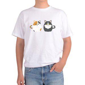 길단 아시아핏 반팔티 야옹이 친구들 CAT 커플고양이 너는 나의 반쪽그림 다양한색상 전사이즈