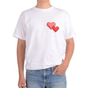 길단 아시아핏 반팔티 더블하트 아빠사랑 엄마사랑 HEART LOVE그림 다양한색상 전사이즈